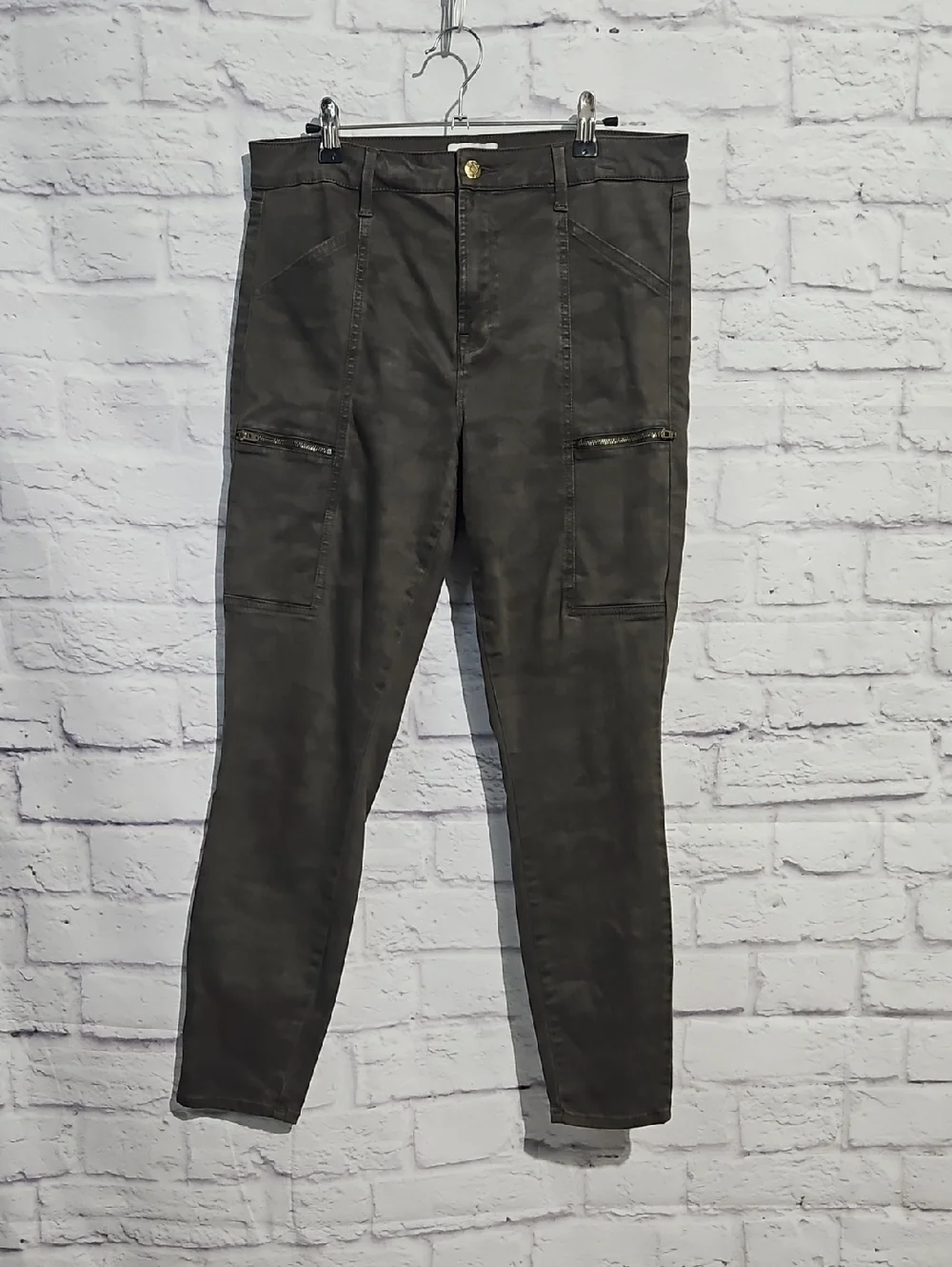 pistola Olive Green Camo Skinny Cargo Jeans - Picture 1 of 8